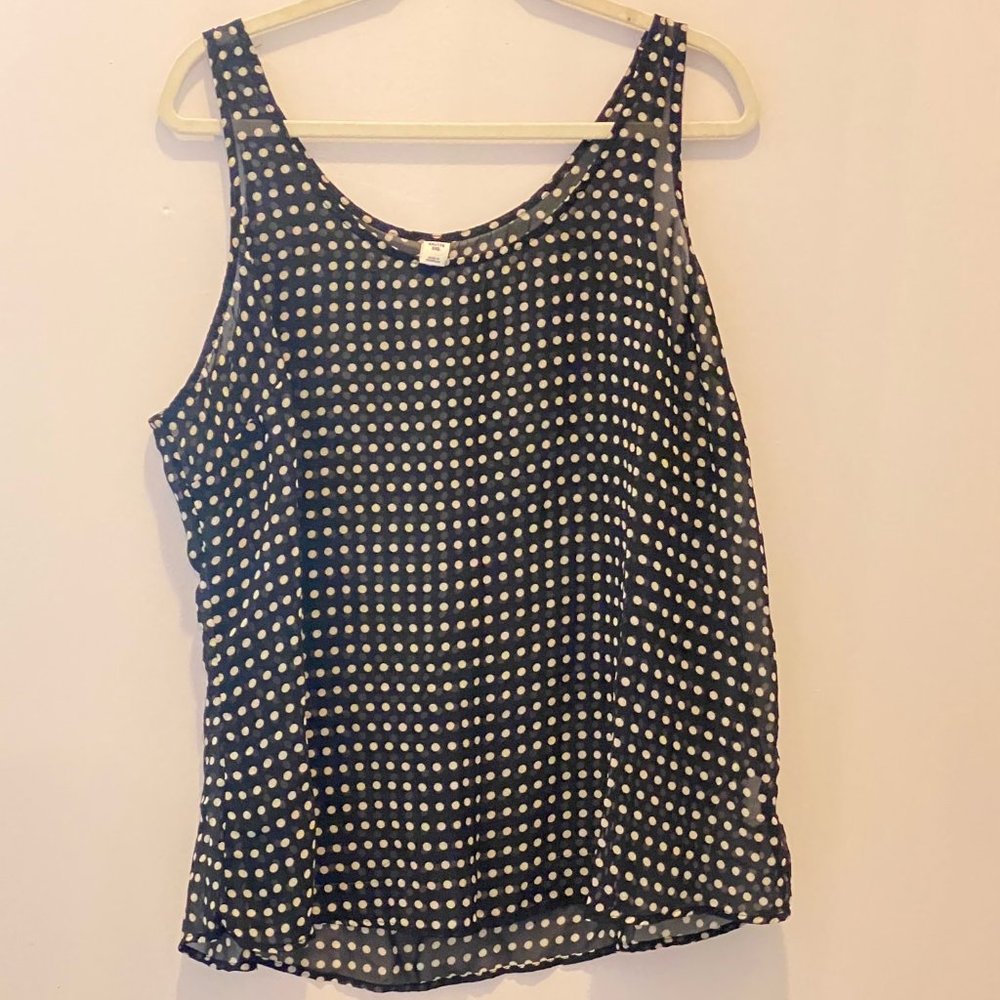 Sheer Polka Dot Tank XXL Old Navy